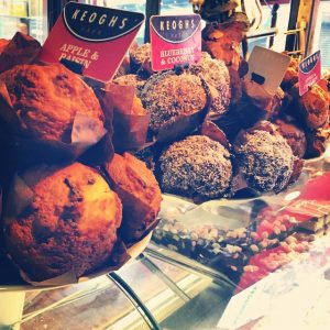 Image of Muffins in Keoghs Cafe Dublin Ireland