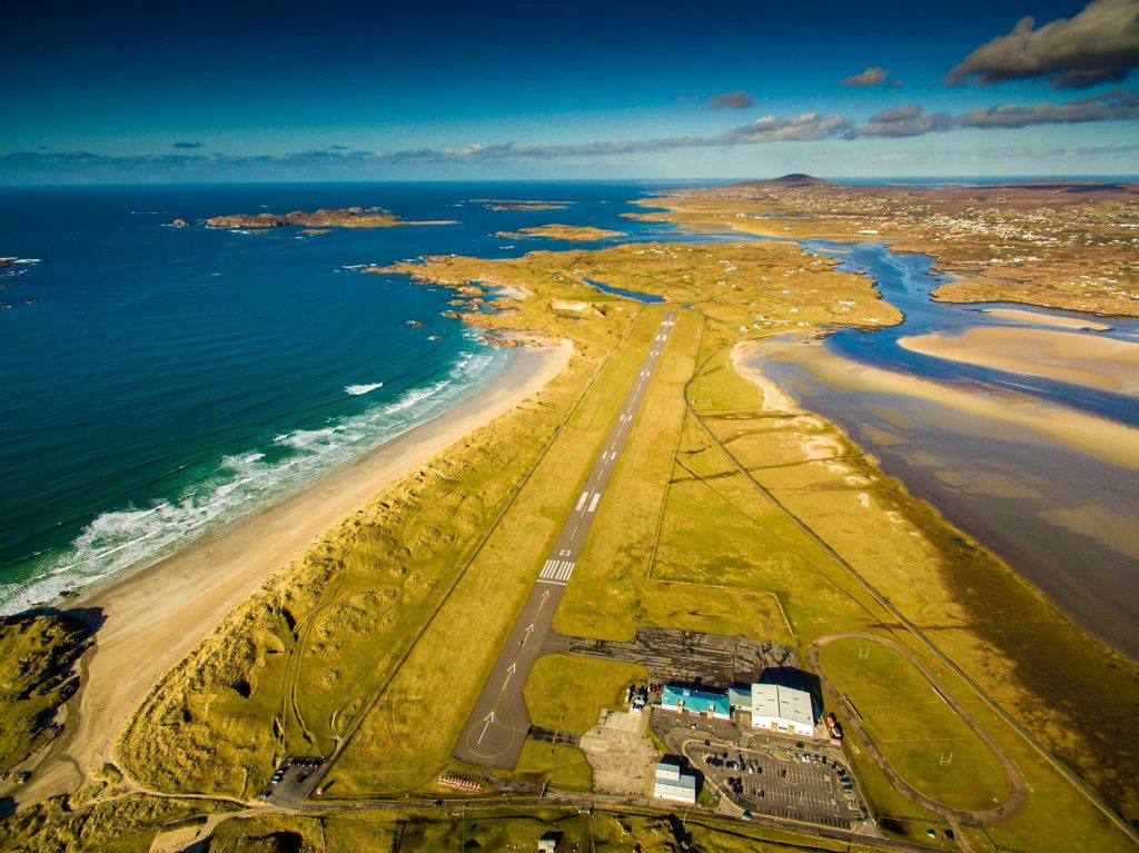 Donegal Airport Ireland was voted in at number 7 most scenic airports in the world in year 2016