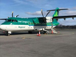 Image of flignt of Aer Lingus Regional at Donegal Airport