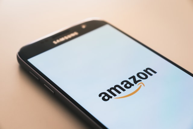 Amazon app icon on smartphone