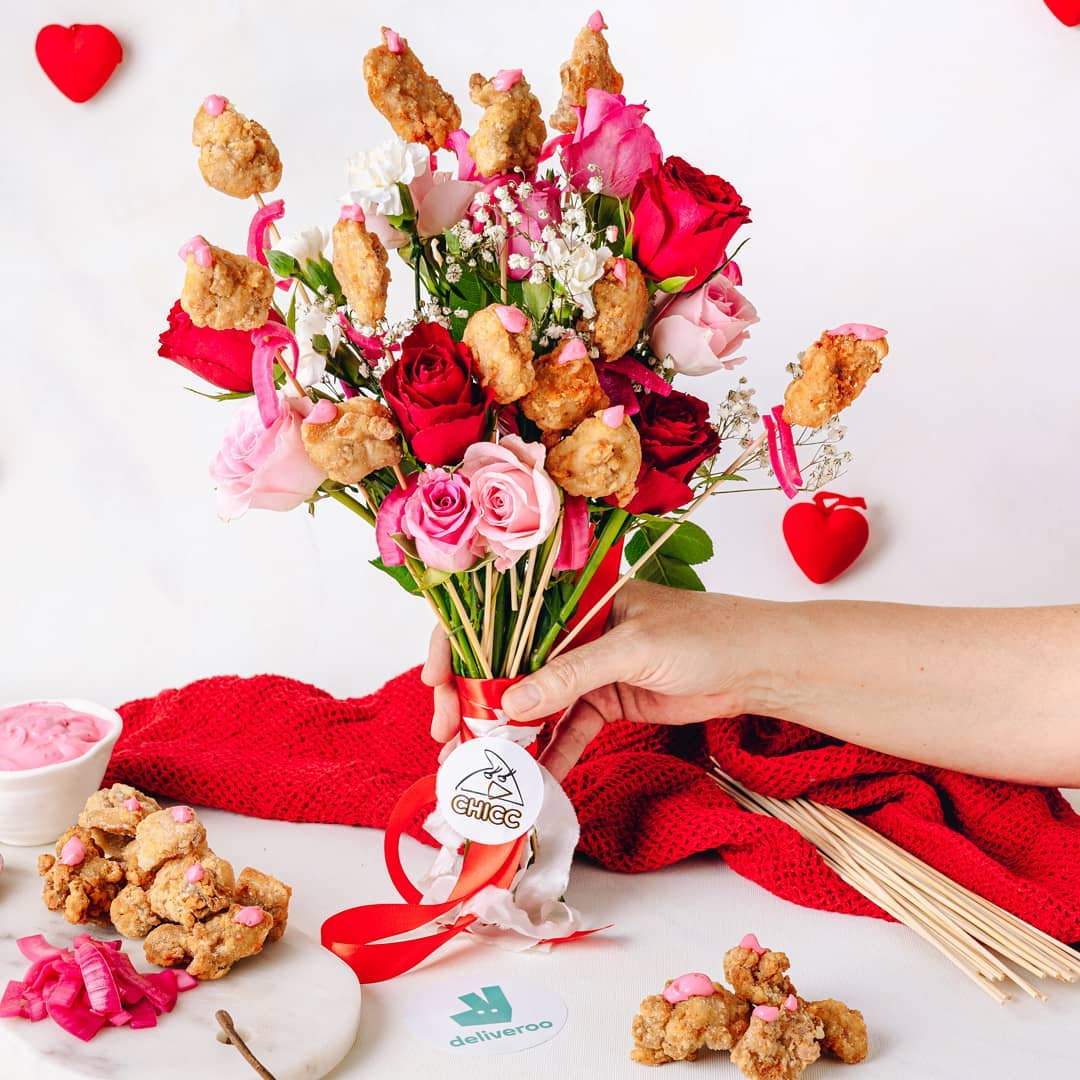 Valentine’s Day chicken nugget bouquet in Dublin
